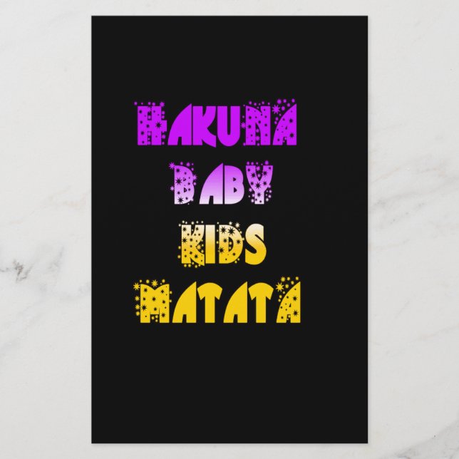 Papeterie Beau Hakuna Matata Art Print (Devant)