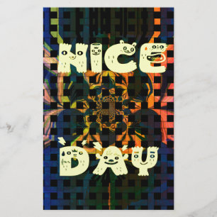 Papeterie Beautiful have a Nice Day Text Print vecteur