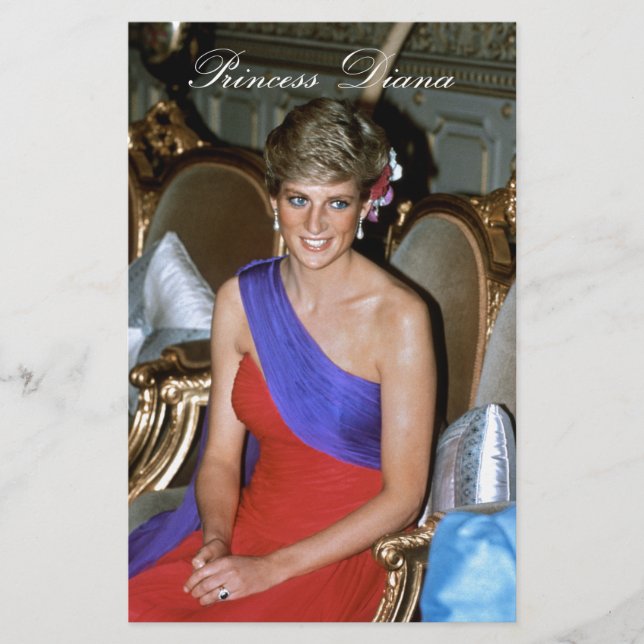 Papeterie Belle ! Princesse Diana Thaïlande 1988 (Devant)