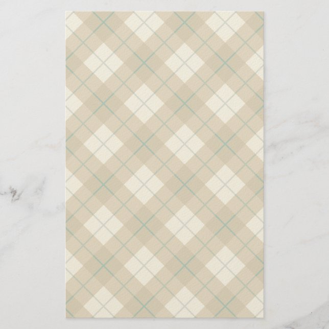 Papeterie Biais Plaid en or avec bande verte (Devant)