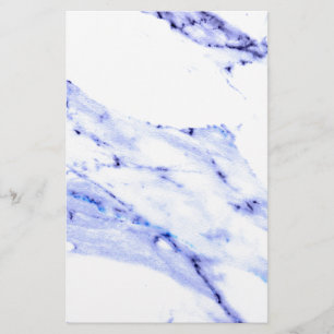 Papeterie Bleu élégant moderne, Marbre blanc motif en granit