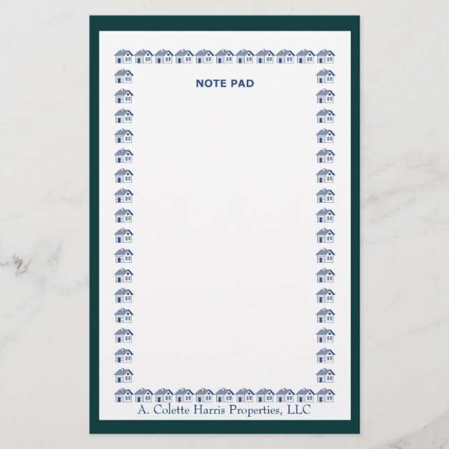 Papeterie Bloc-notes - Conception 10 (Devant)
