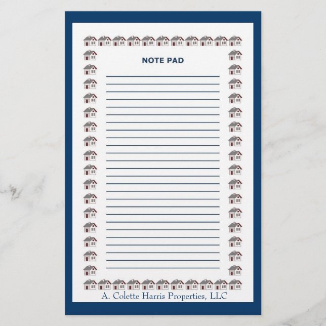 Papeterie Bloc-notes - Conception 3 (Devant)