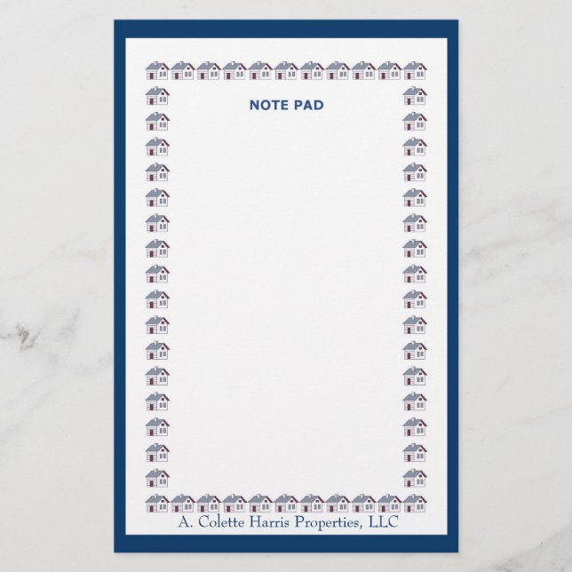 Papeterie Bloc-notes - Conception 4 (Devant)