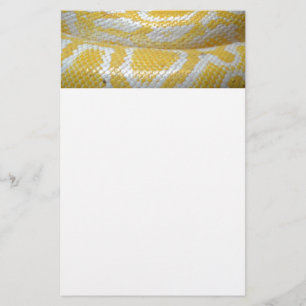 PAPETERIE BOA BLANC JAUNE TEXTURES DE PEAU SNAKE REPTILES PA