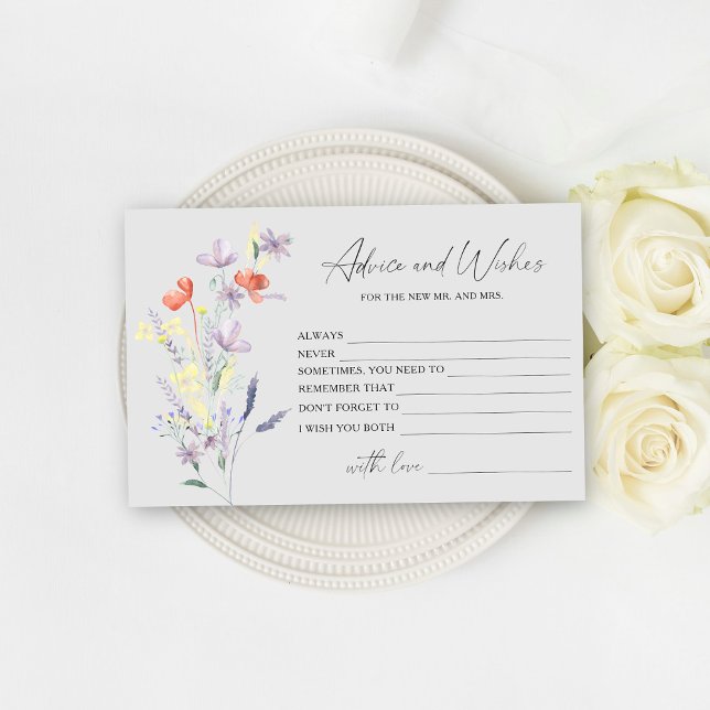 Papeterie Boho Floral conseil et souhaite nuptiale douche (Créateur téléchargé)