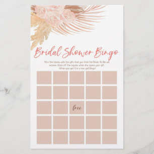 Papeterie Boho Rose Floral Fête des mariées Jeu