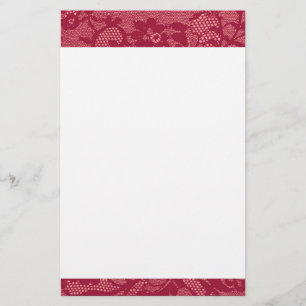 Papeterie Bordure de dentelle rouge
