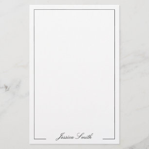 Papeterie Bordure de nom de monogramme de script élégant
