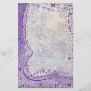 Papeterie Bordure de papillon pourpre