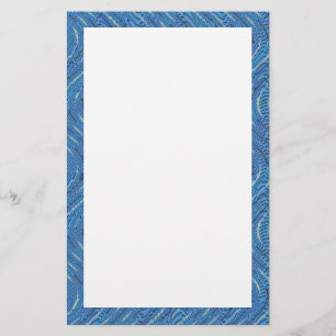 Papeterie bordure des vagues bleues