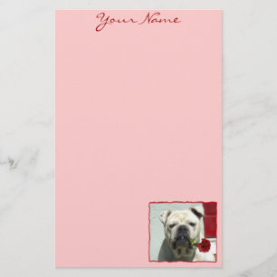 Papeterie Bouledogue romantique stationnaire
