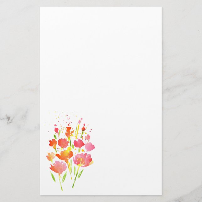 Papeterie Bouquet Abstrait de fleurs mixtes (Devant)