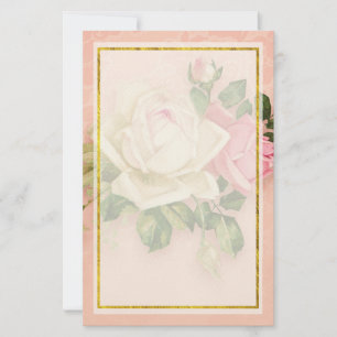 Papeterie Bouquet rose et blanc
