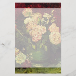 Papeterie Bowl of Peonies et Rose, Vincent van Gogh