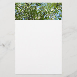Papeterie Branche of Dogwood Blossoms Spring Trees
