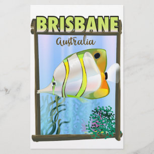 Papeterie Brisbane Australie poster de voyage tropical