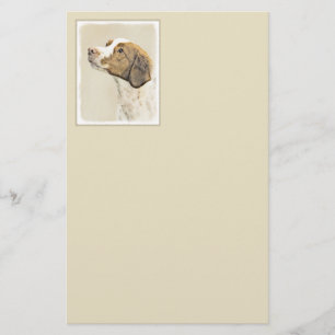 Papeterie Brittany Peinture - Cute Original Chien Art