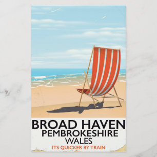 Papeterie Broad Haven, Pembrokeshire, Pays de Galles bord de