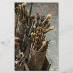 Papeterie Brosses à peintures d'artistes en boîtes à tonneau