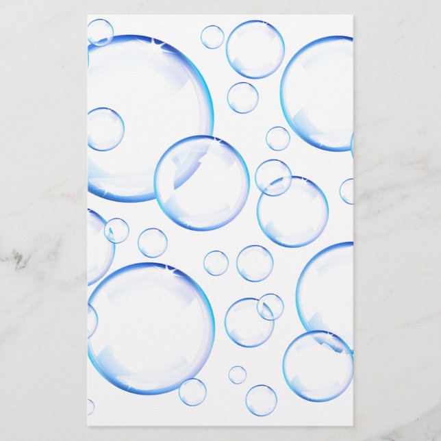 Papeterie Bulles de savon bleu transparent (Devant)