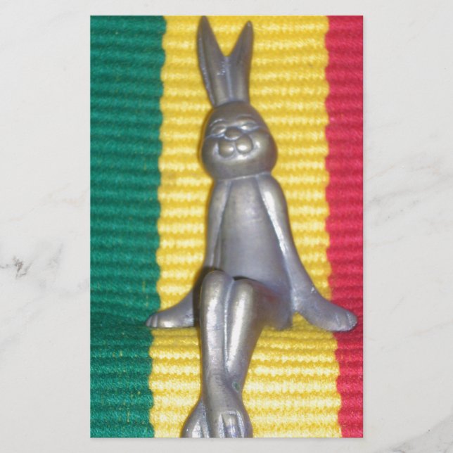 Papeterie Bunny à Rasta Couleurs : Une touche d'art Super (Devant)
