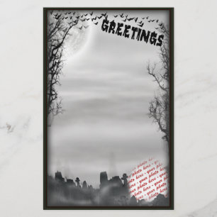 Papeterie Cadre photo de la scène d'Halloween