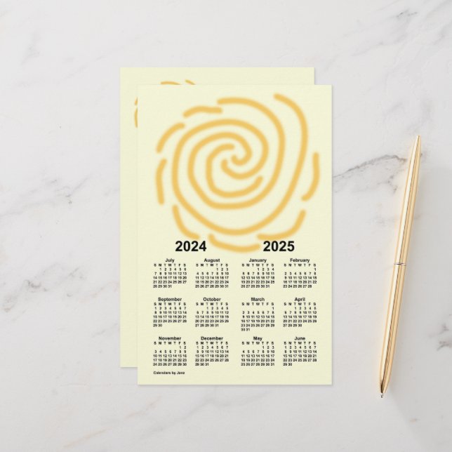 Papeterie Calendrier de l'année scolaire 2024-2025 Sunny Day (Devant/Arrière en situation)