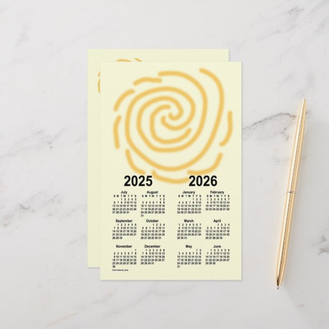 Papeterie Calendrier de l'année scolaire 2025-2026 Sunny Day (Devant/Arrière en situation)
