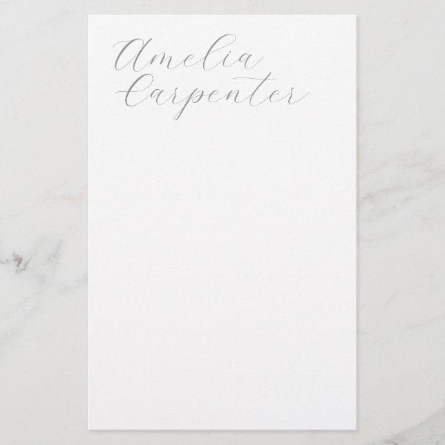 Papeterie Calligraphie classique minimaliste professionnel (Devant)