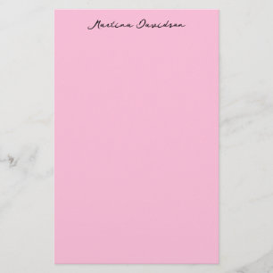 Papeterie Calligraphie créative minimaliste moderne rose cla