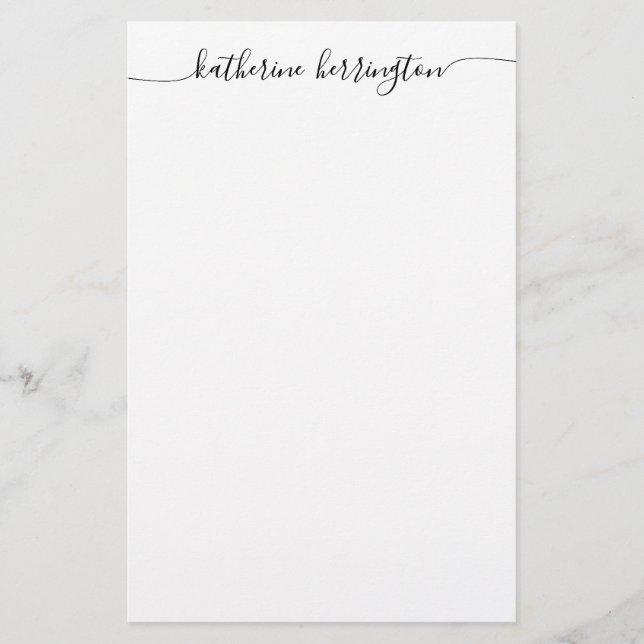 Papeterie Calligraphie de nom de script élégant moderne fémi (Devant)