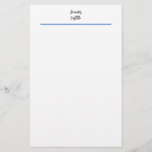 Papeterie Calligraphie minimaliste noir bleu clair