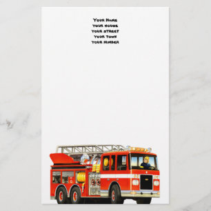 Papeterie Camion de pompiers fait sur commande