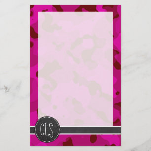 Papeterie Camo Deep Cerise; Camouflage; Chalboard