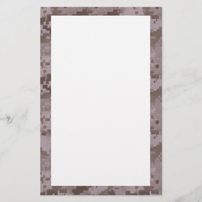 Papeterie Camouflage numérique du désert avec blanc (Devant)