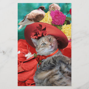 PAPETERIE CÉLÉBRITÉ CAT PRINCESS TATUS AVEC CASQUETTE ROUGE 