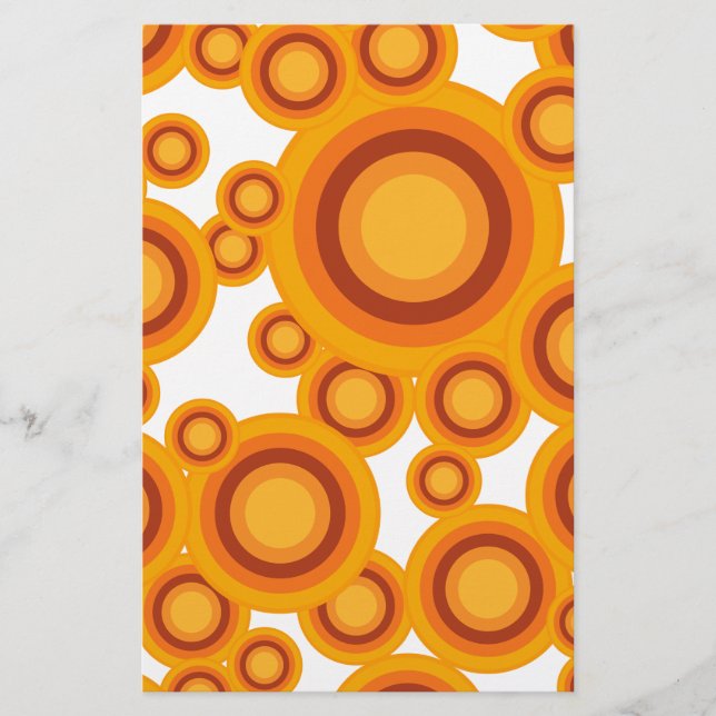 Papeterie cercle orange pastel (Devant)