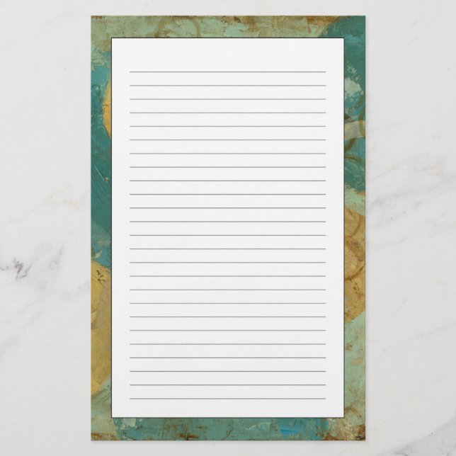 Papeterie Cercles bleus et jaunes (Devant)