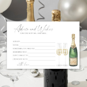 Papeterie Champagne - conseils et souhaits douche de nuptial