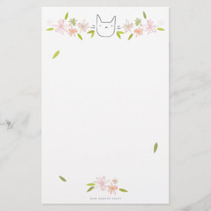 Papeterie Chat de jardin dans les chrysanthèmes