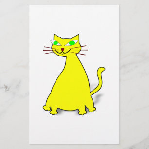 Papeterie Chat gras jaune