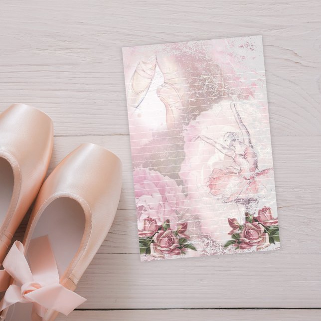 Papeterie Chaussures Ballerina Ballet Roses Roses Roses Rose (Créateur téléchargé)