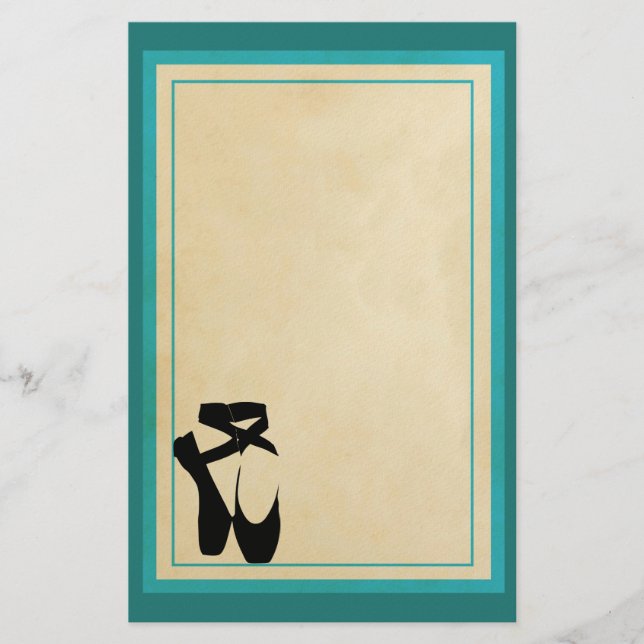 Papeterie Chaussures de Ballet Noir En Pointe (Devant)