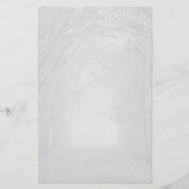 Papeterie Chemin forestier triste dans le brouillard (Devant)