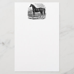 Papeterie Cheval vintage de 1800s - modèle de cavalier de