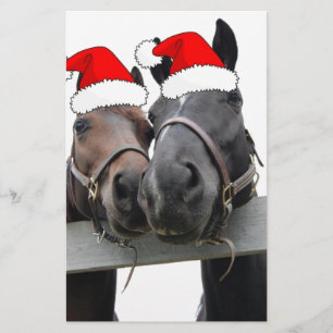 Papeterie Chevaux de Noël