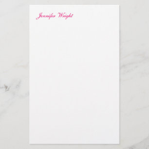 Papeterie Chic calligraphie minimaliste nom personnalisé