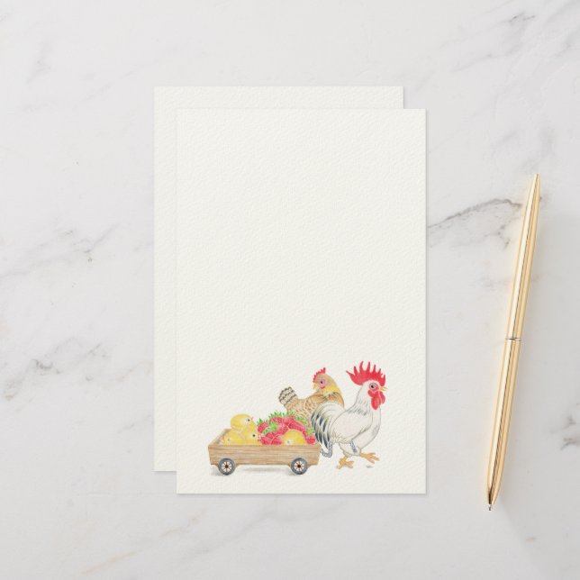 Papeterie Chicken Family Stationery 