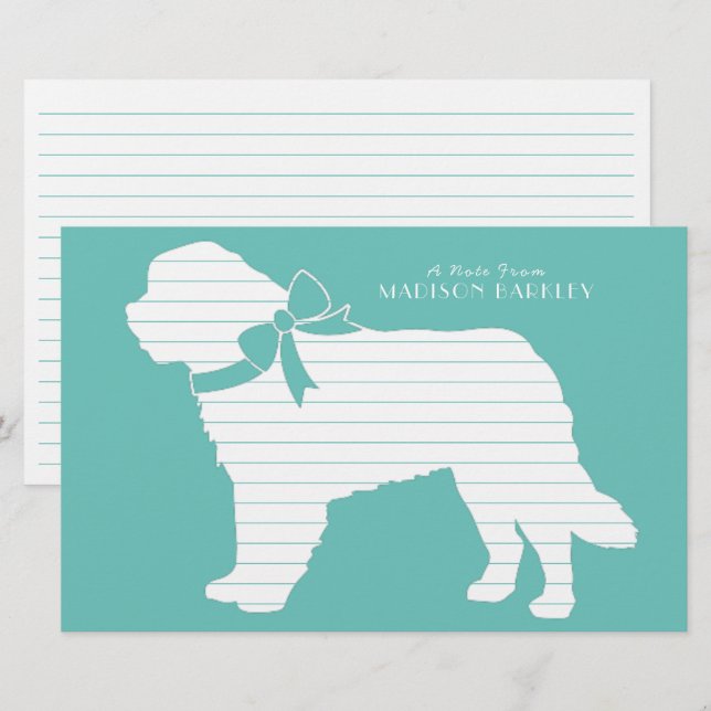 Papeterie Chien de St. Bernard Puppy (Devant / Derrière)